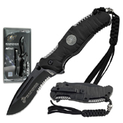 US Marine Half Serrated Blade Folding Knife