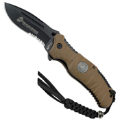 US Marine Half Serrated Blade Folding Knife