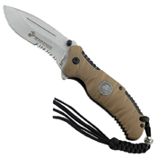 US Marine Half Serrated Blade Folding Knife