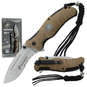US Marine Half Serrated Blade Folding Knife