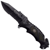 MTech USA Marines Folding Knife w/ Carbide Glass Breaker