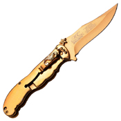Masters Collection 8.8 Inch Overall Folding Knife w/ Mermaid Art
