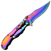 Masters Collection 8.8 Inch Overall Folding Knife w/ Mermaid Art