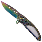 Masters Collection MC-A020 Acrylic Handle Folding Knife