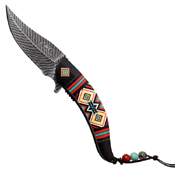 Masters Collection 3.5 Inch Feather Shape Folding Blade Knife