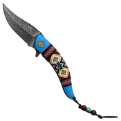 Masters Collection 3.5 Inch Feather Shape Folding Blade Knife