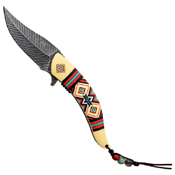 Masters Collection 3.5 Inch Feather Shape Folding Blade Knife