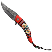 Masters Collection 3.5 Inch Feather Shape Folding Blade Knife