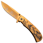 Masters Collection 3.5 Inch Laser Artwork Blade Folding Knife