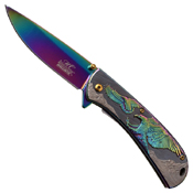 Masters Collection Three Tone Process 3D Sculpted Handle Folding Knife