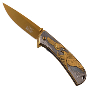 Masters Collection Three Tone Process 3D Sculpted Handle Folding Knife