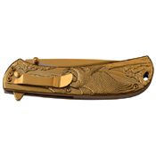Masters Collection Three Tone Process 3D Sculpted Handle Folding Knife