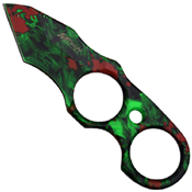 MTech USA 20-56GN Green Skull on Blade Fixed Knife