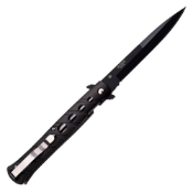 MT-317 Tactical 5 Inch Closed Spear Point Folding Knife - Black