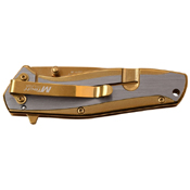 MTech USA A1044 Two Tone Stainless Steel Handle Folding Knife
