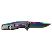 MTech USA A1044 Two Tone Stainless Steel Handle Folding Knife