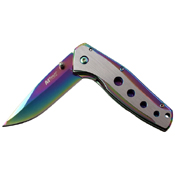 MTech USA A1044 Two Tone Stainless Steel Handle Folding Knife