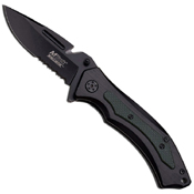 Mtech Usa Closed Spring Assisted 4.75 Inches Folder With Green Handle