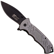 MTech USA A875GY Plain Edge Blade Folding Knife - Grey