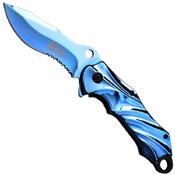 MTech USA A888 Half-Serrated Edge Folding Blade Knife