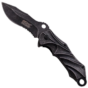 MTech USA A888 Half-Serrated Edge Folding Blade Knife