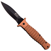 MTech USA Rubberized Aluminum Handle Plain Edge Folding Knife