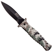 MTech USA Rubberized Aluminum Handle Plain Edge Folding Knife