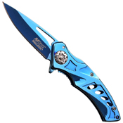 MTech USA 4.5 Inch Closed Titanium Folding Blade Knife