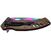 MTech USA 4.5 Inch Closed Titanium Folding Blade Knife