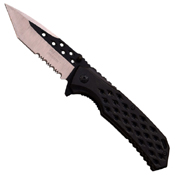 MTech USA 2 Tone Blade Half Serrated Edge Folding Knife