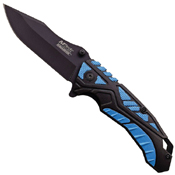 MTech USA A954 Black Finish Plain Edge Blade Folding Knife