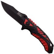 MTech USA A954 Black Finish Plain Edge Blade Folding Knife