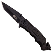 MTech USA A955BK Black Aluminum Handle Folding Knife