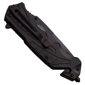 MTech USA A955BK Black Aluminum Handle Folding Knife