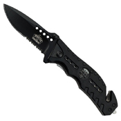 Master USA Skull Medallion on Handle Folding Blade Knife