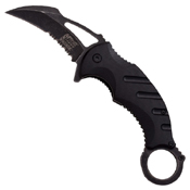 MTech Xtreme Stonewashed Blade G-10 Handle Folding Knife