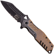 MTech USA Xtreme Ballistic Fine Serrated Folder Blade Knife