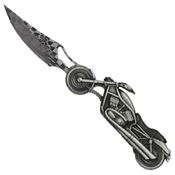 PK Zinc Aluminum Motorcycle Design Handle Folding Knife
