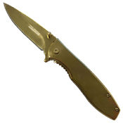 Tac-Force Stainless Steel Handle Gentleman's Folding Knife