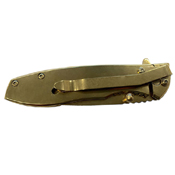 Tac-Force Stainless Steel Handle Gentleman's Folding Knife