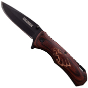 Tac Force Brown Pakka Wood 4.5 Inch Closed Folding Knife