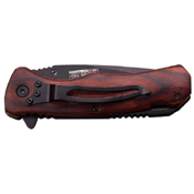 Tac Force Brown Pakka Wood 4.5 Inch Closed Folding Knife