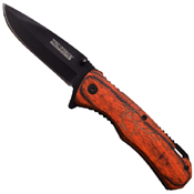 Tac Force Brown Pakka Wood 4.5 Inch Closed Folding Knife