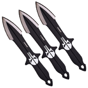 Z Hunter Stainless Steel Handle Throwing Knife 3 Pcs Set w/ Sheath