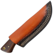 Damascus Fixed Knife Walnut Wood w/Sheath