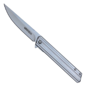 Drop Point Flipper Pocket Knife w/ Belt Clip