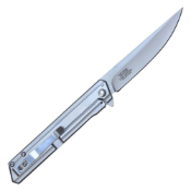Drop Point Flipper Pocket Knife w/ Belt Clip