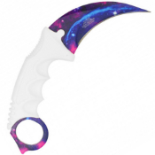 7.5'' Steel Karambit Knife White Handle with Sheath