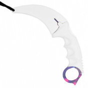 7.5'' Steel Karambit Knife White Handle with Sheath
