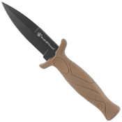 Smith and Wesson FDE Plain Edge Fixed Blade Boot Knife